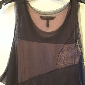 Tunic length sheer BCBG top